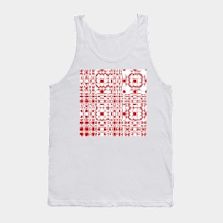 Valentine Red And White Tiles Tank Top